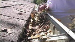 An eave gutter.